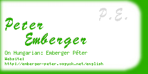 peter emberger business card