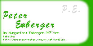 peter emberger business card